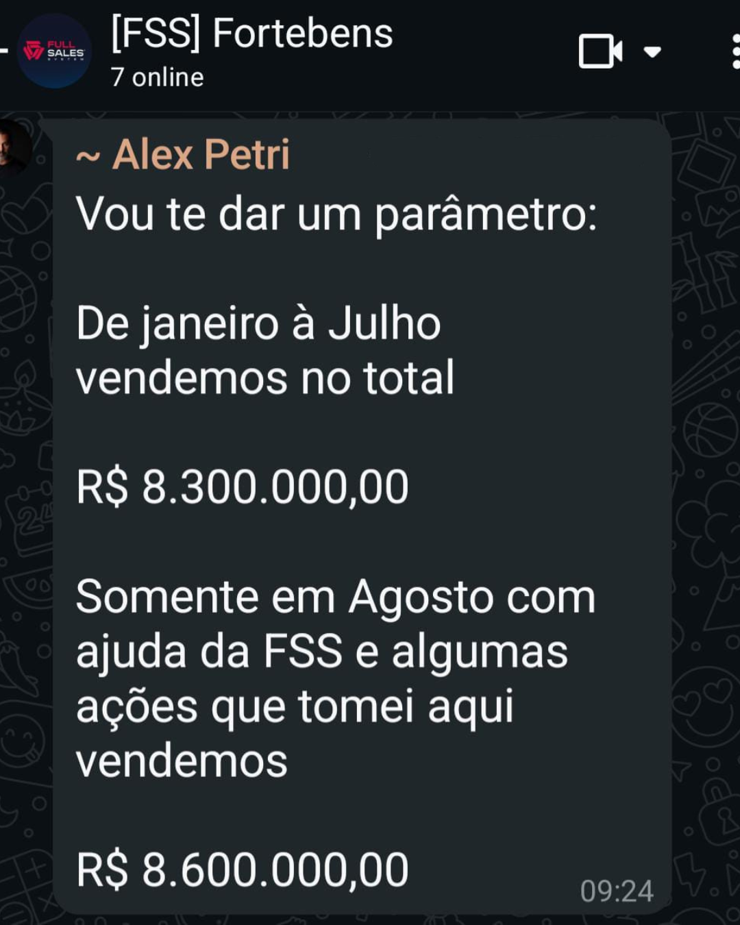 Print de depoimento de cliente sobre o playbook